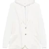 Jacheta Eleventy Hooded button alb