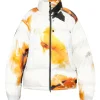 Jacheta Y-3 Abstract-Print Puffer alb