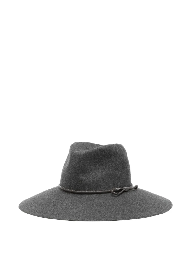 Palarie Peserico Bow Detail Hat gri