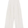 Pantaloni Gran Sasso ribbed-waist alb