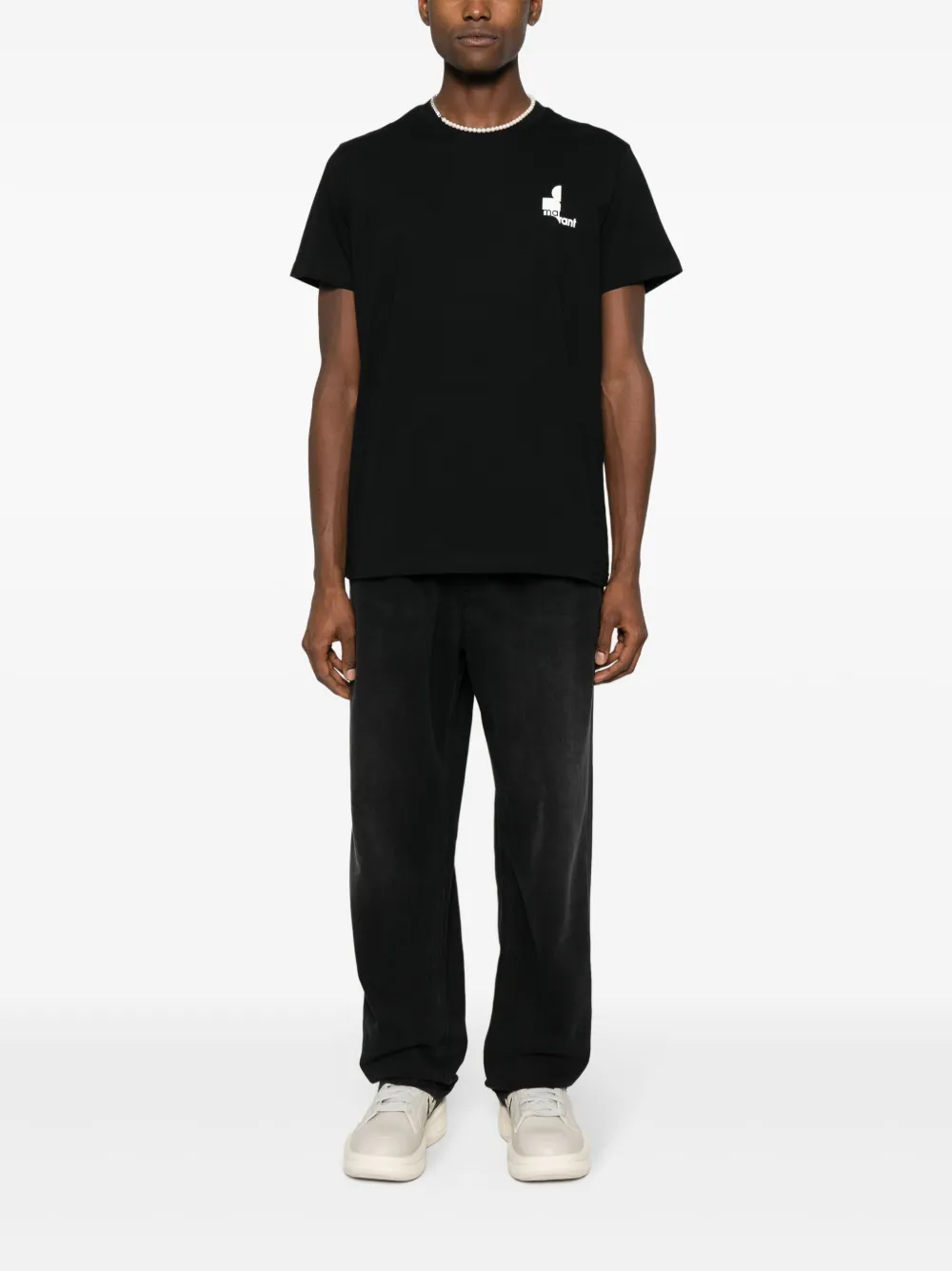 Pantaloni Marant Timeo Straight-Leg negru - imagine 4