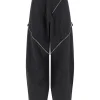 Pantaloni The Attico Zip Detail Tapered gri