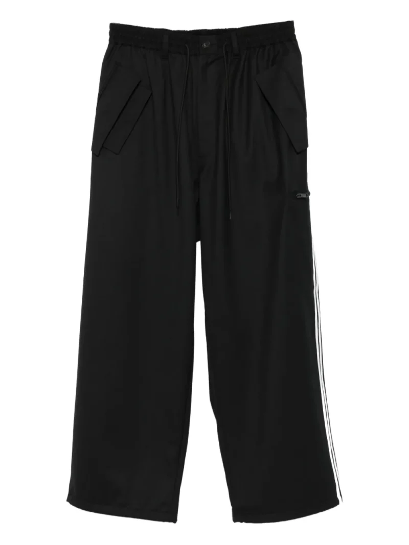 Pantaloni Y-3 Side-Stripe Pocket Track negru