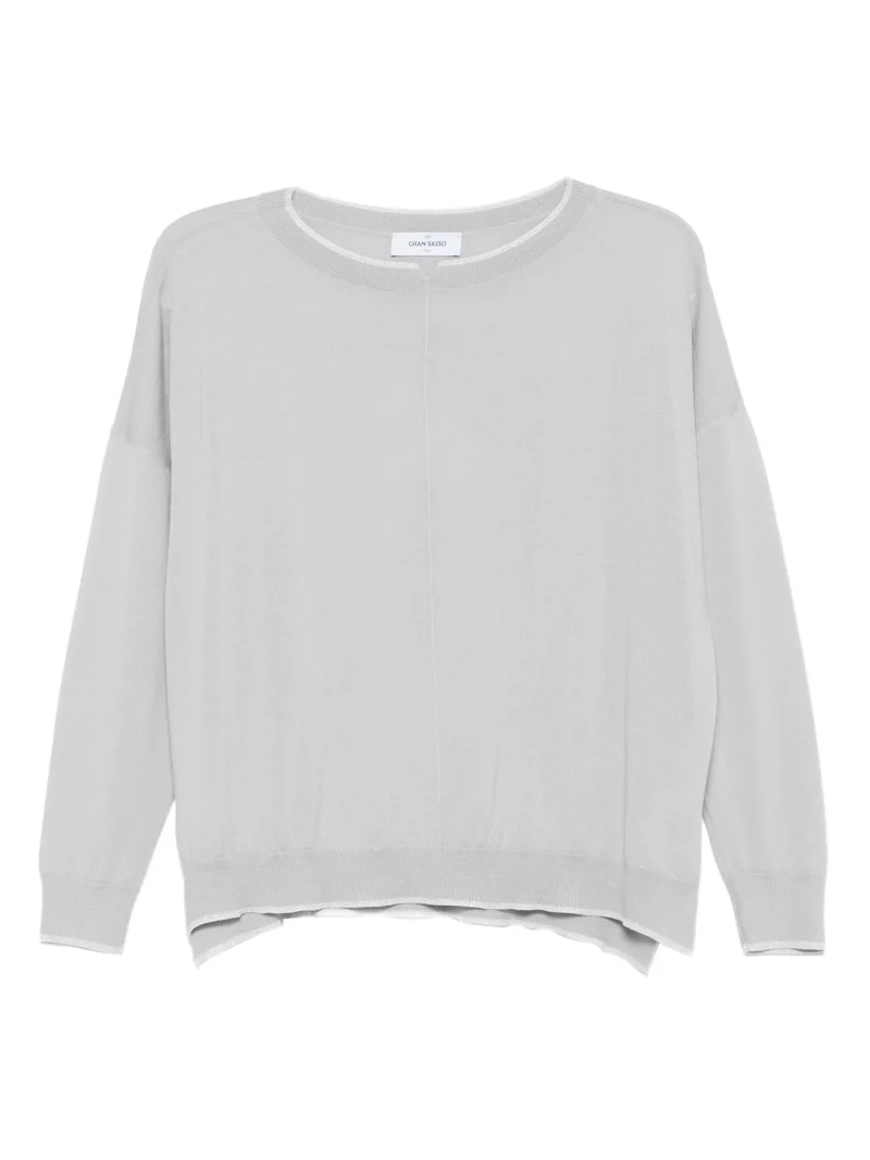 Pulover Gran Sasso crew-neck gri