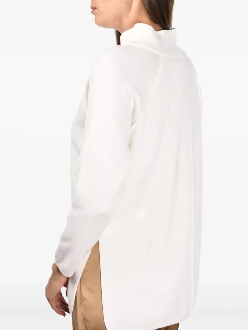 Alternative view of Pulover Gran Sasso high-neck pocket alb