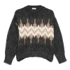 Pulover Peserico Jacquard-Pattern Knit gri
