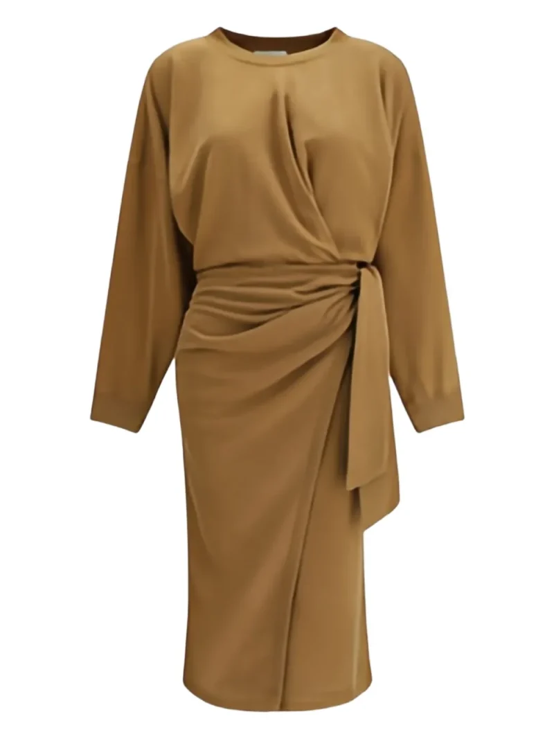 Rochie midi Marant Etoile Sandrina Wrap maro