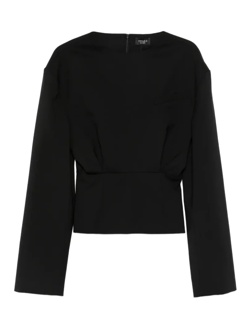 Top A.W.A.K.E. Mode Round-Neck negru