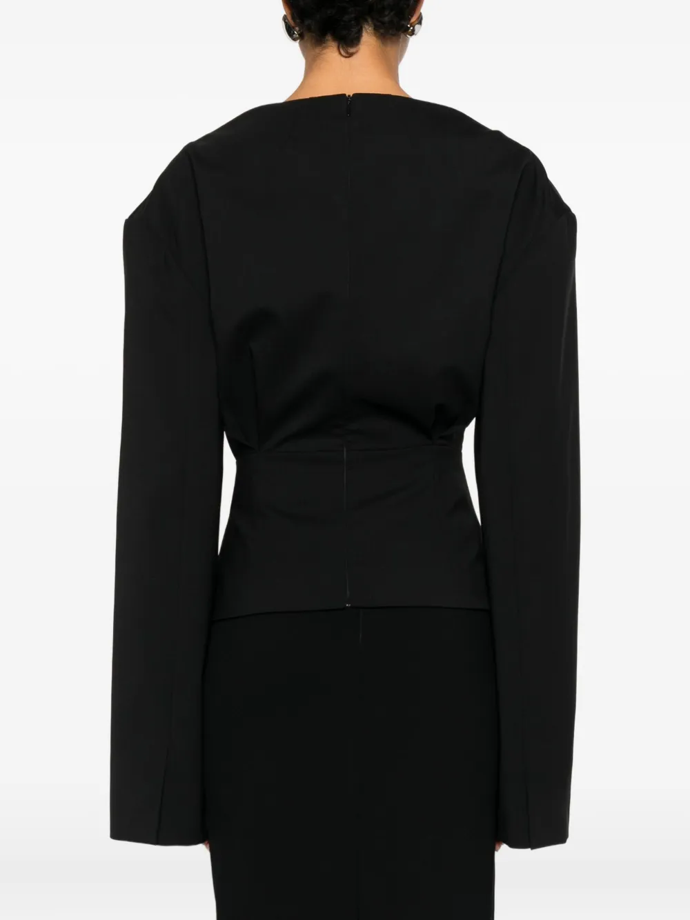 Top A.W.A.K.E. Mode Round-Neck negru - imagine 2