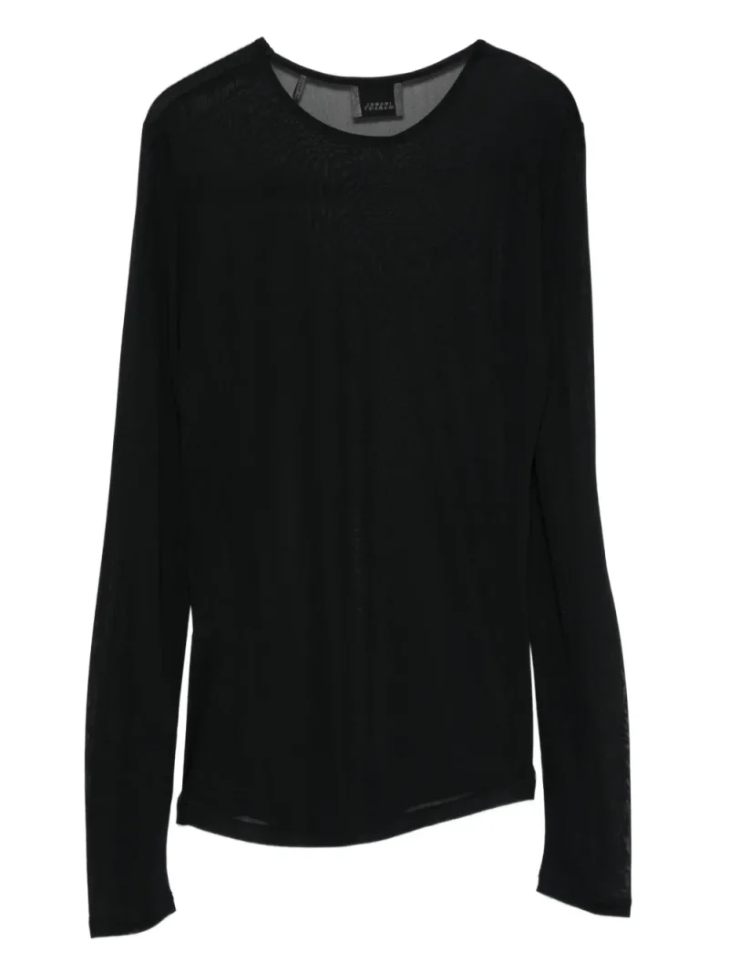 Alternative view of Top Isabel Marant Sheer-Panel Long-Sleeve negru