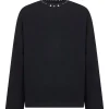 Tricou Jil Sander Metal-Stud Crew-Neck negru