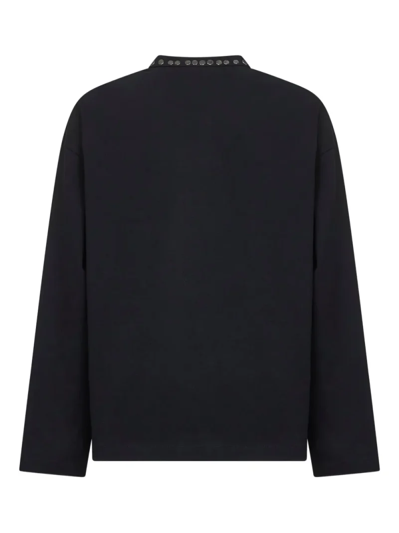 Alternative view of Tricou Jil Sander Metal-Stud Crew-Neck negru