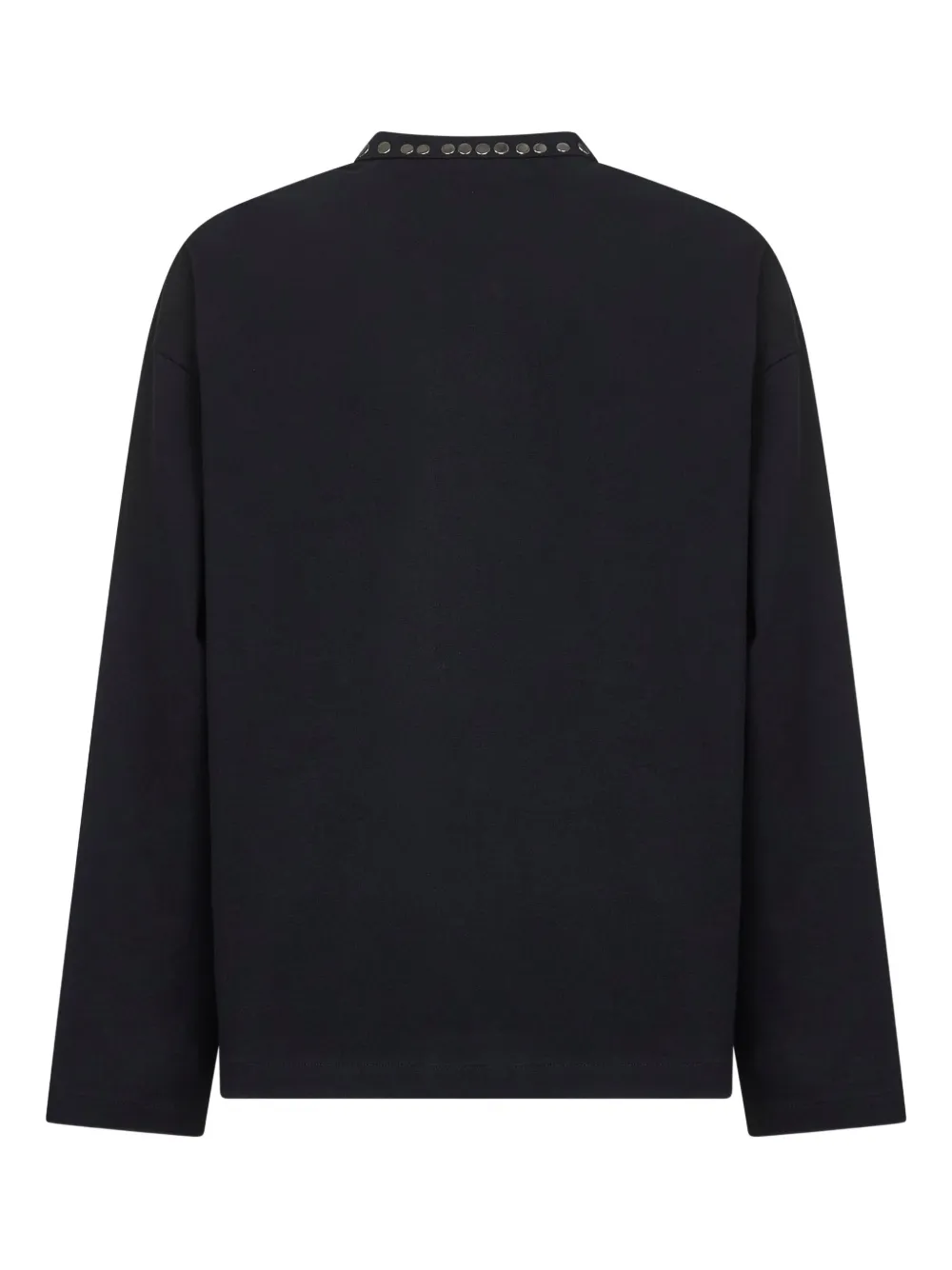 Tricou Jil Sander Metal-Stud Crew-Neck negru - imagine 2