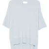 Pulover Lisa Yang Cashmere Short Sleeve albastru