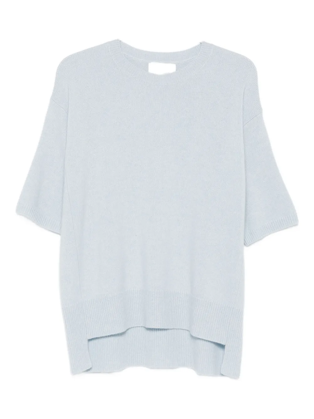 Pulover Lisa Yang Cashmere Short Sleeve albastru