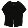 Jacheta A.W.A.K.E. Mode wide-collar long-sleeve negru