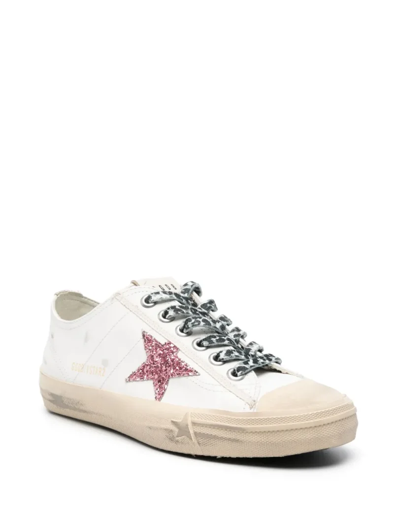 Alternative view of Sneakers Golden Goose V-Star distressed alb