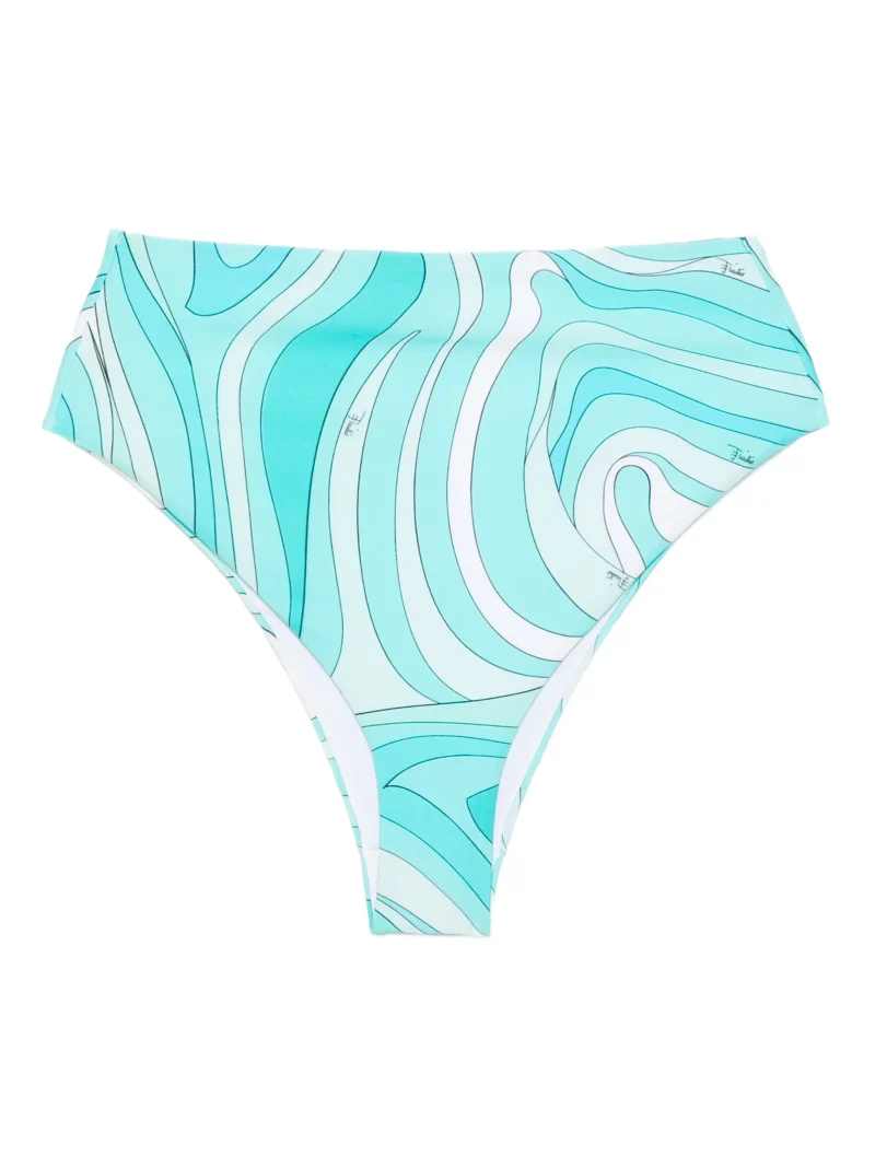 Bikini PUCCI Marmo-print high-waist bikini albastru