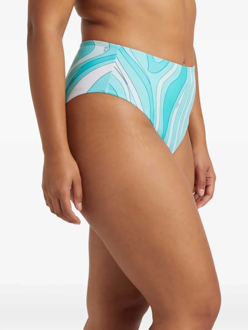 Bikini PUCCI Marmo-print high-waist bikini albastru - imagine 8