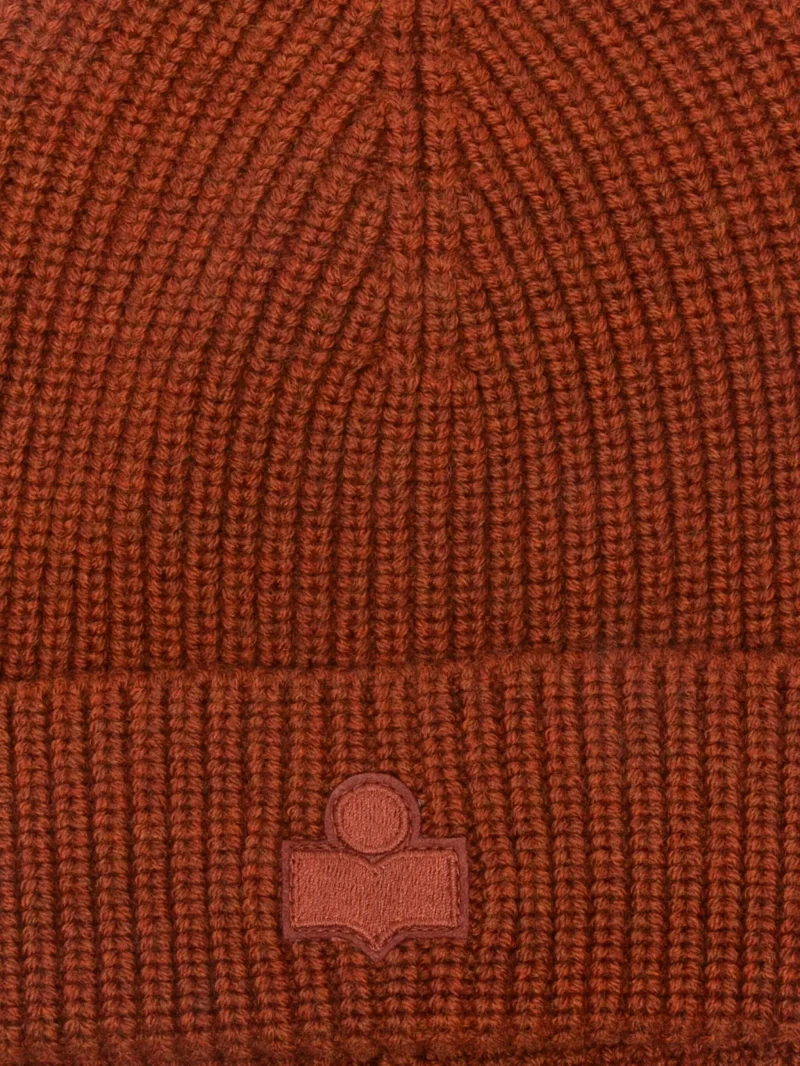Alternative view of Caciula MARANT Ribbed logo beanie