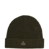 Caciula MARANT Ribbed logo beanie khaki