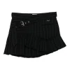 Fusta mini Isabel Marant Maddy Pinstripe Ruffled negru