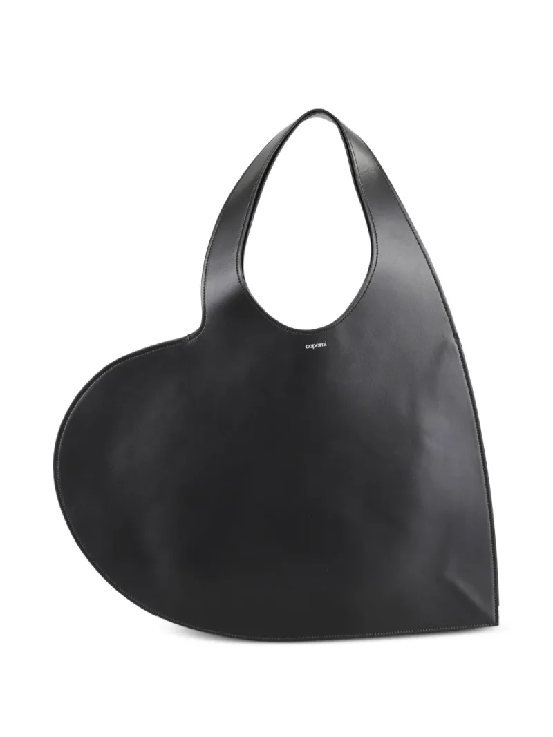 Geanta Coperni Heart-Shaped Leather Clutch negru