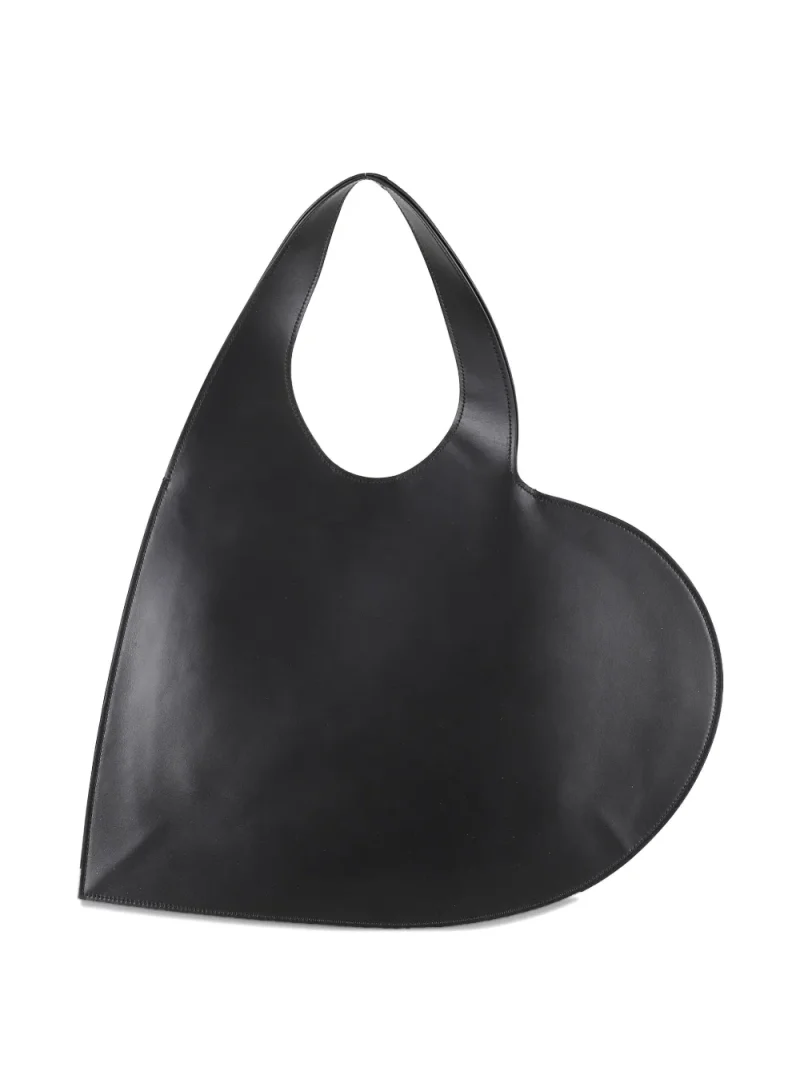 Alternative view of Geanta Coperni Heart-Shaped Leather Clutch negru