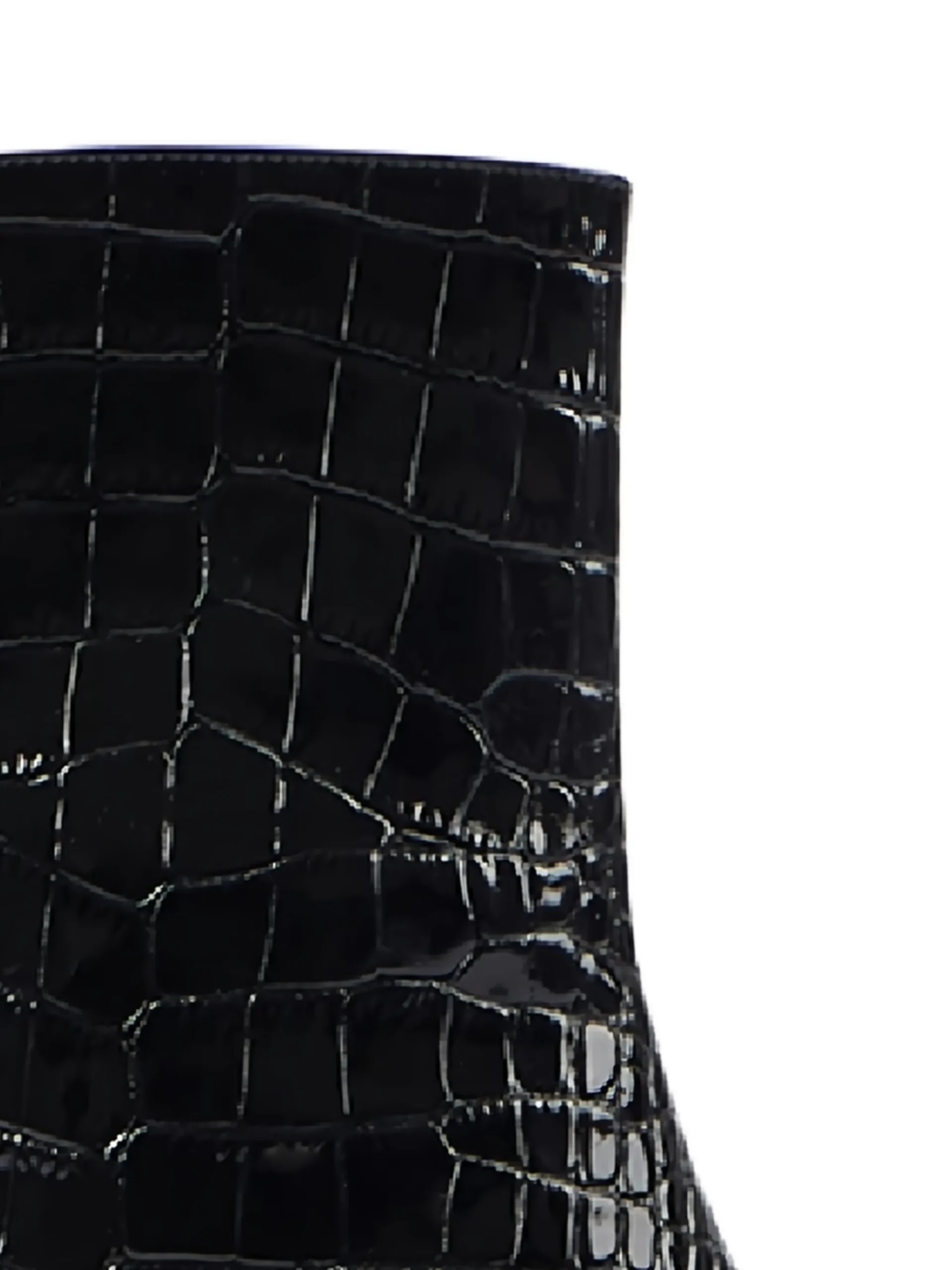 Ghete Paris Texas Nina Crocodile-Effect Pointed negru - imagine 2