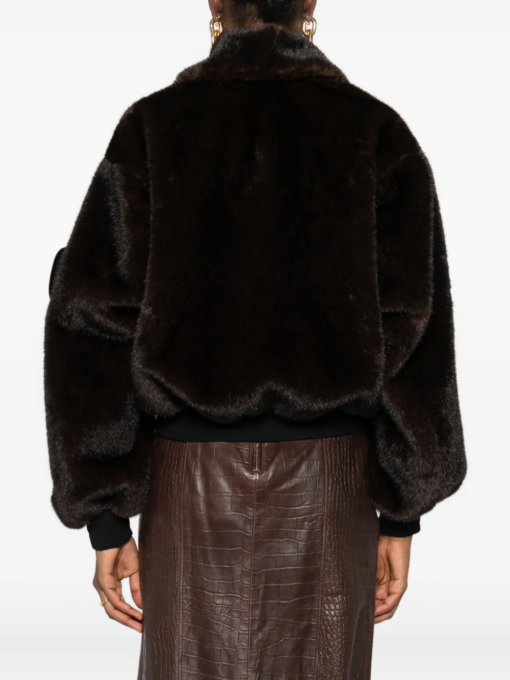 Jacheta Coperni Faux-Fur maro - imagine 2