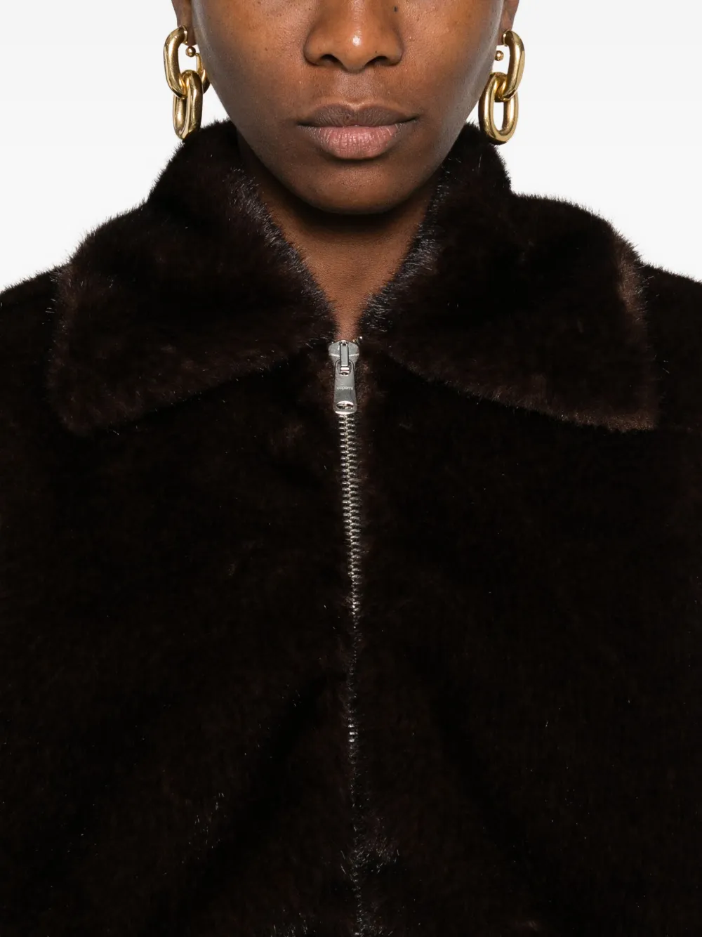 Jacheta Coperni Faux-Fur maro - imagine 5
