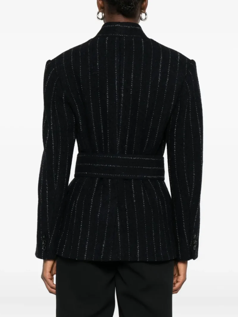 Alternative view of Jacheta Isabel Marant Pinstripe Belted negru