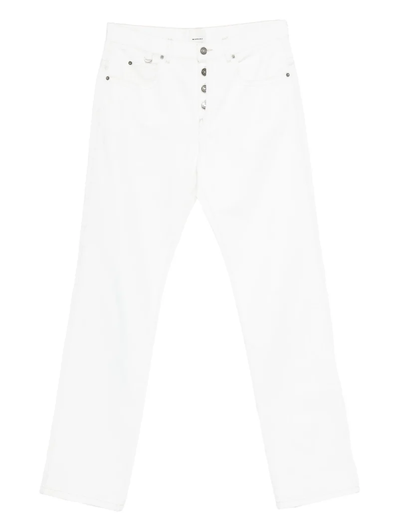 Jeans MARANT button-fly alb