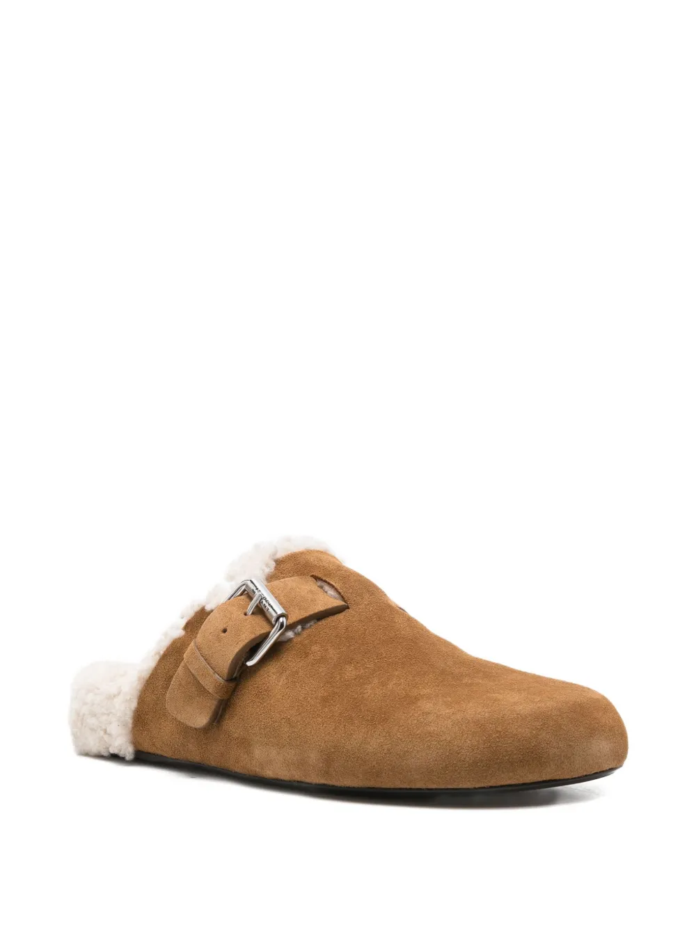 Mules Isabel Marant Buckle-Strap maro - imagine 3