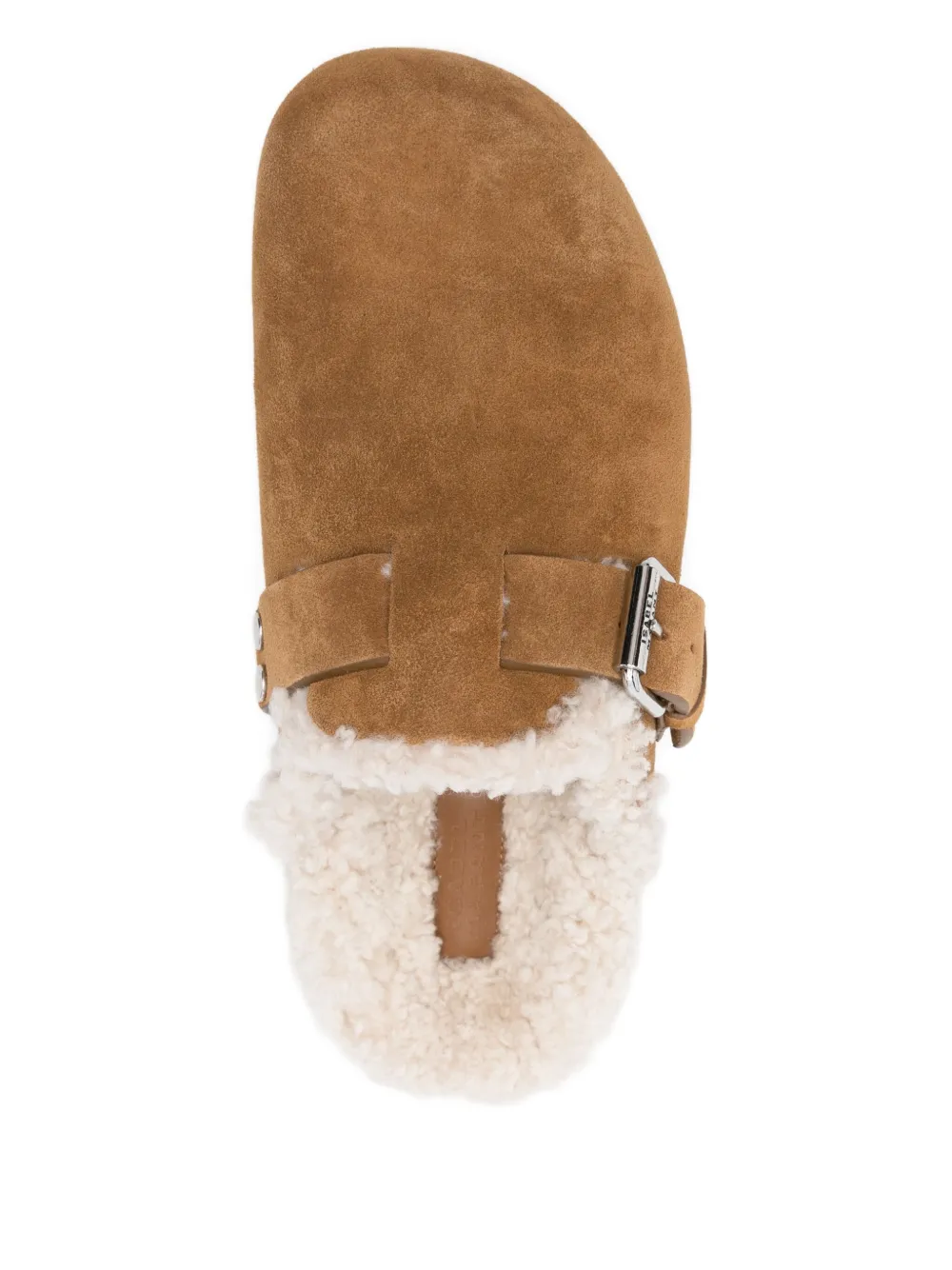 Mules Isabel Marant Buckle-Strap maro - imagine 4