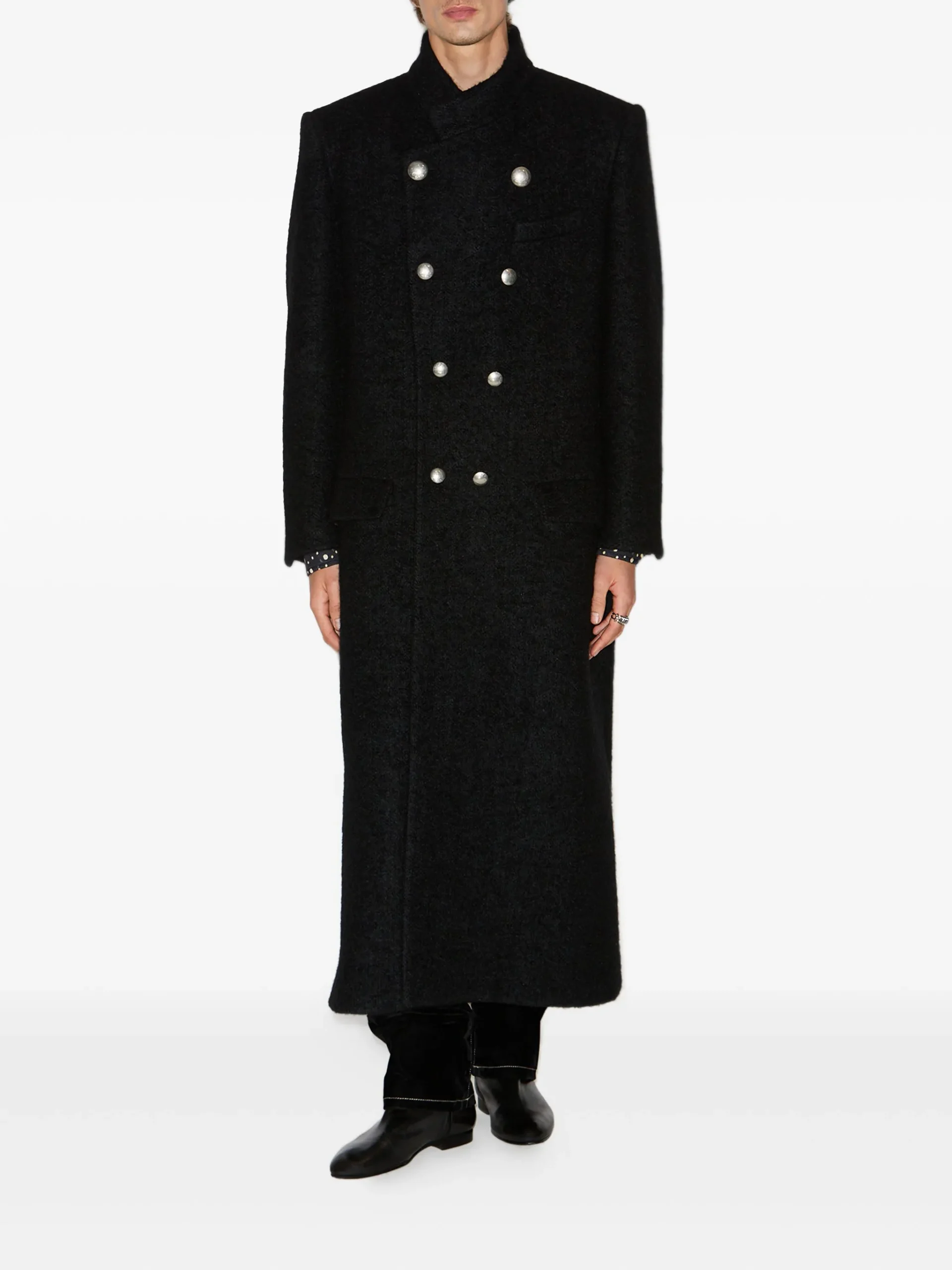 Palton MARANT Gil double-breasted negru - imagine 5