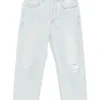 Pantaloni denim Citizens of Humanity Distressed albastru