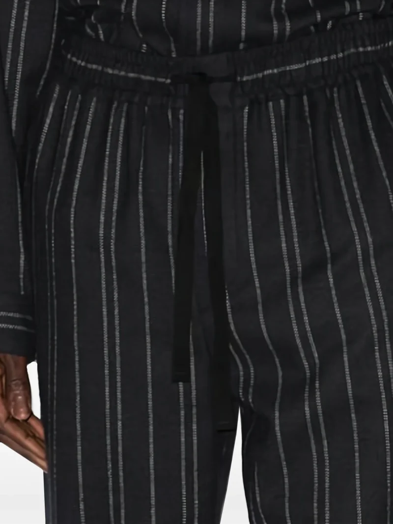 Alternative view of Pantaloni MARANT Isaki pinstripe drawstring negru