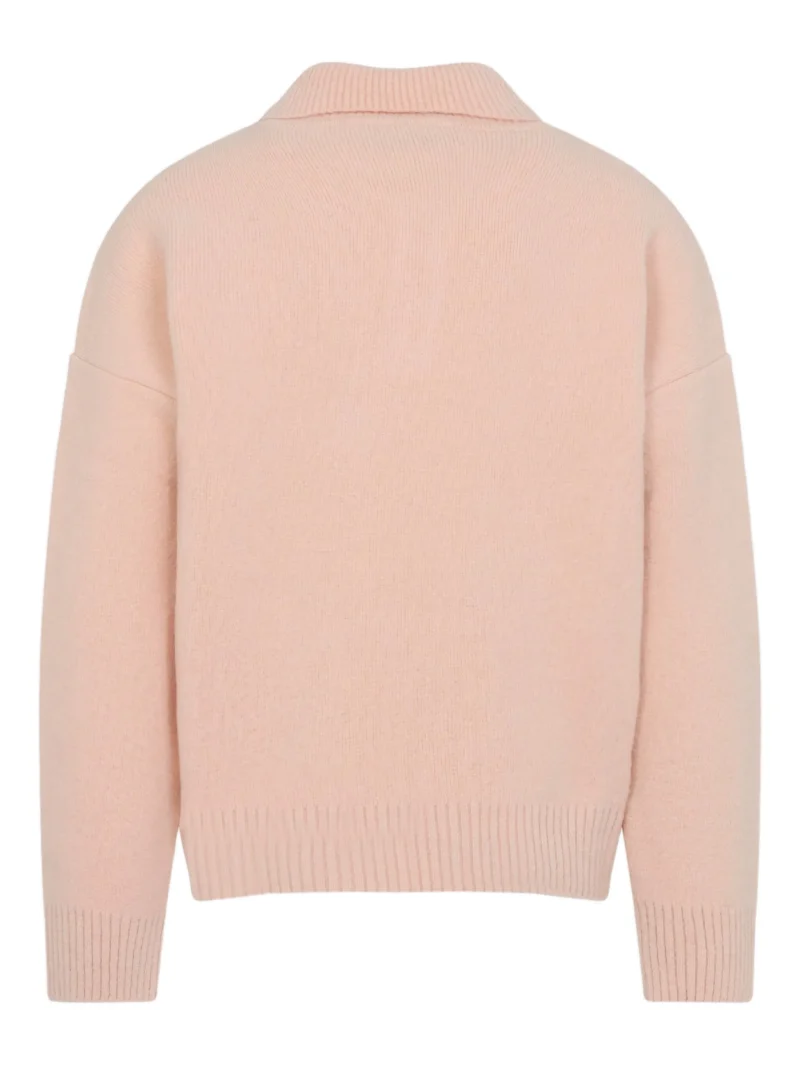 Alternative view of Pulover AMI Paris Button Alpaca Polo roz