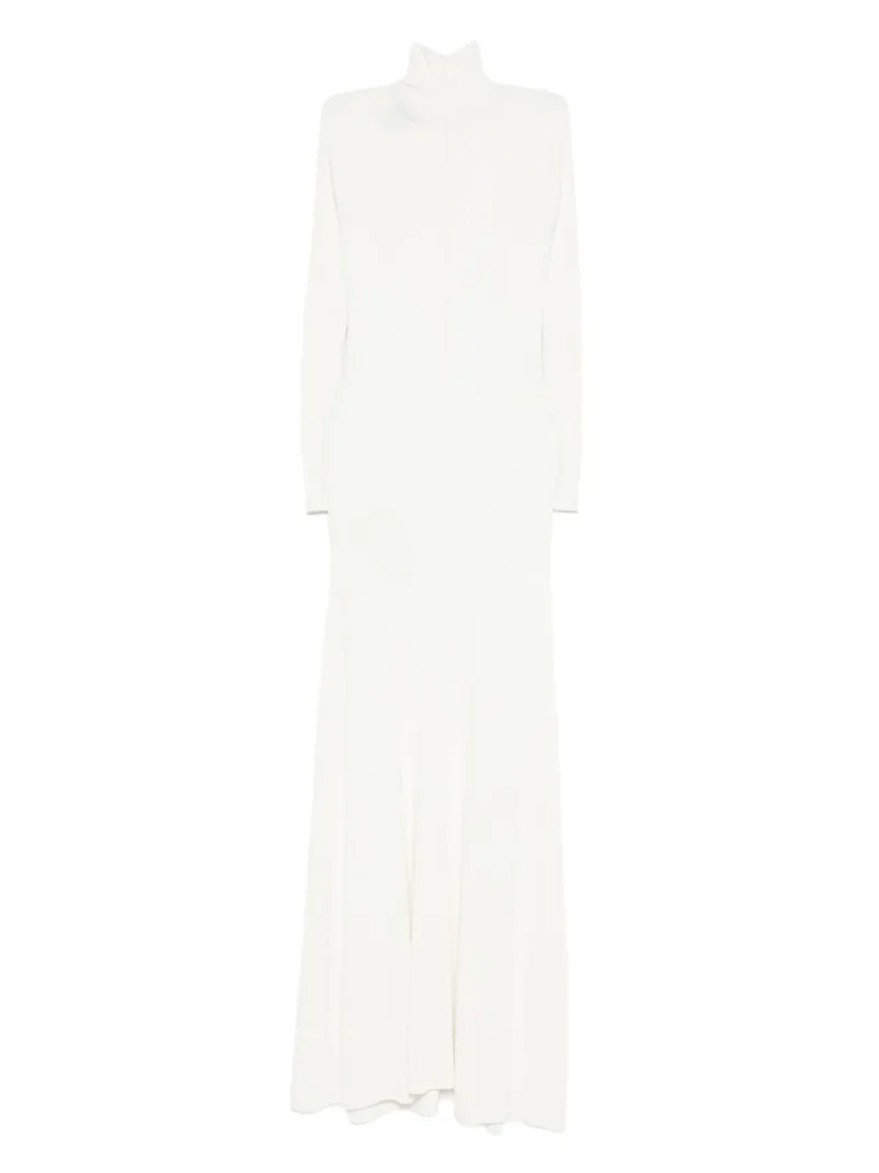 Alternative view of Rochie maxi Coperni Ribbed-Knit alb