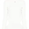 Top Coperni Cut-Out Detail Ribbed alb