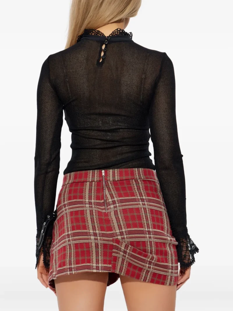Alternative view of Top Isabel Marant Sarah Lace-Trim negru