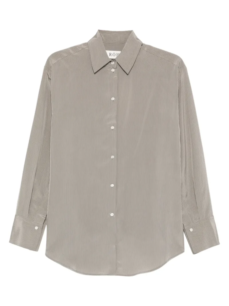 Camasa Rohe Striped Button-Down gri