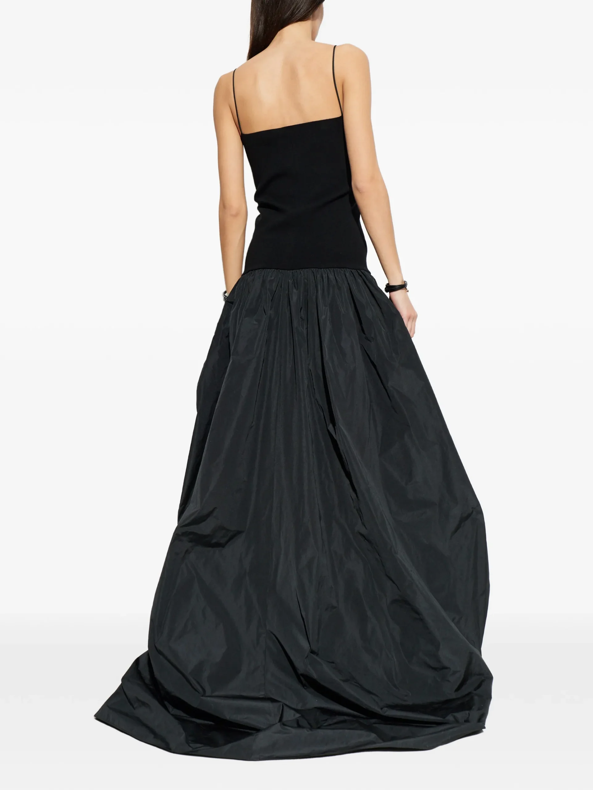 Rochie maxi Stella McCartney asymmetrical sleeveless negru - imagine 4