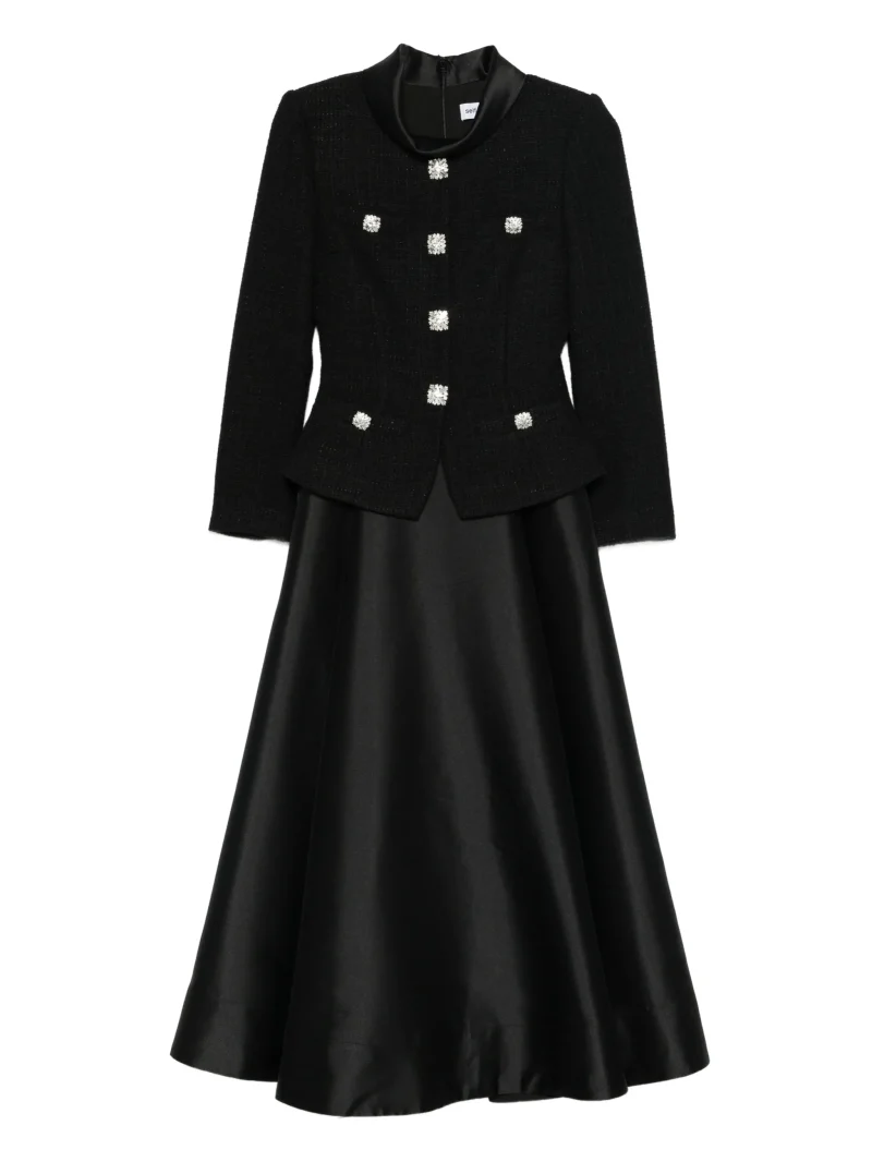 Rochie midi Self Portrait Embellished negru