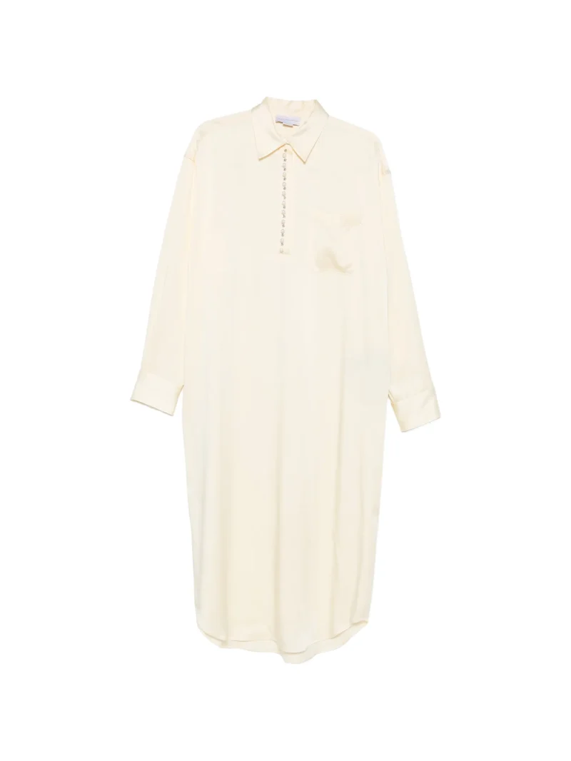 Rochie midi Stella McCartney button pocket galben