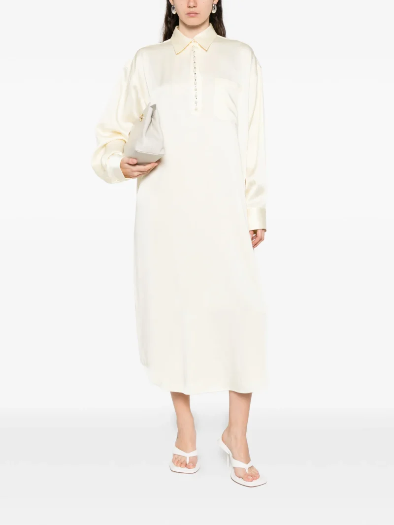 Alternative view of Rochie midi Stella McCartney button pocket galben