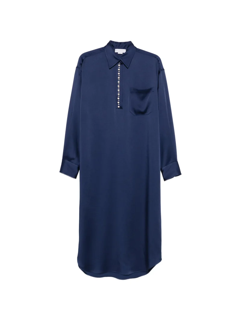 Rochie midi Stella McCartney buttoned pocket albastru