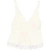 Top Stella McCartney lace V-neck bej