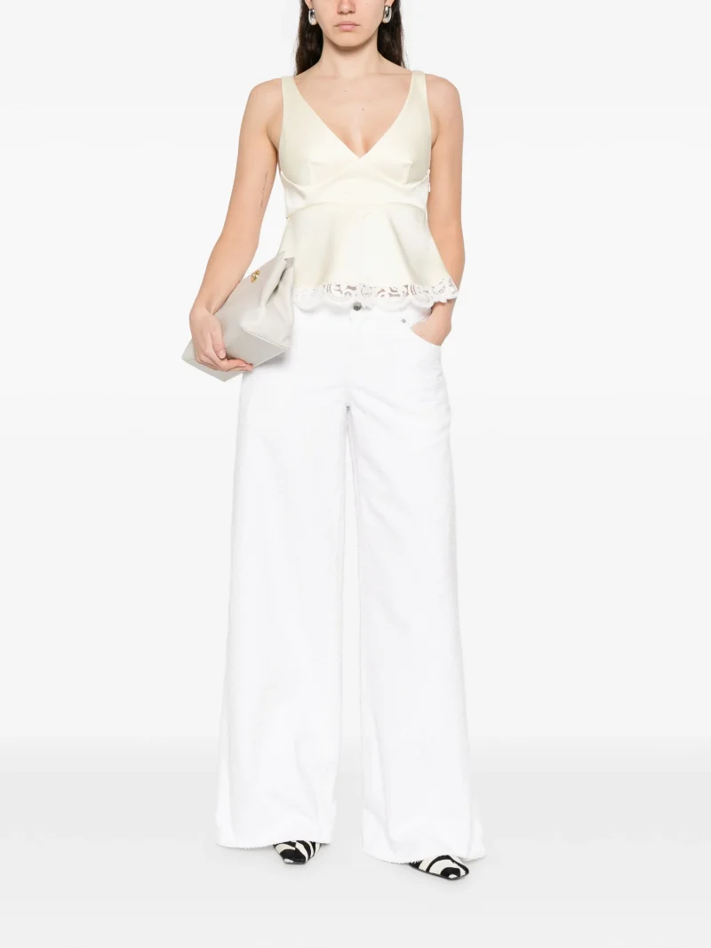 Alternative view of Top Stella McCartney lace V-neck bej